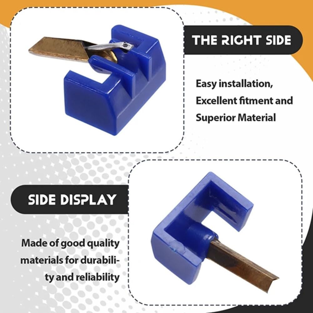 Aguja de lápiz capacitivo azul para tocadiscos SANYO ST25, LENCO M100/M200, para tocadiscos EXCEL ES70/VS80/ST40, construcción ABS, 5 x 4 x 3 cm