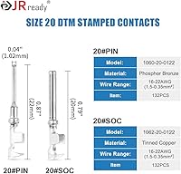 Vista 3 de JRready Kit de conectores Deutsch Serie DTM, 2 3 4 6 8 12 pines conectores DTM impermeables grises, herramienta de crimpado Deutsch ACT-LY-20DTM