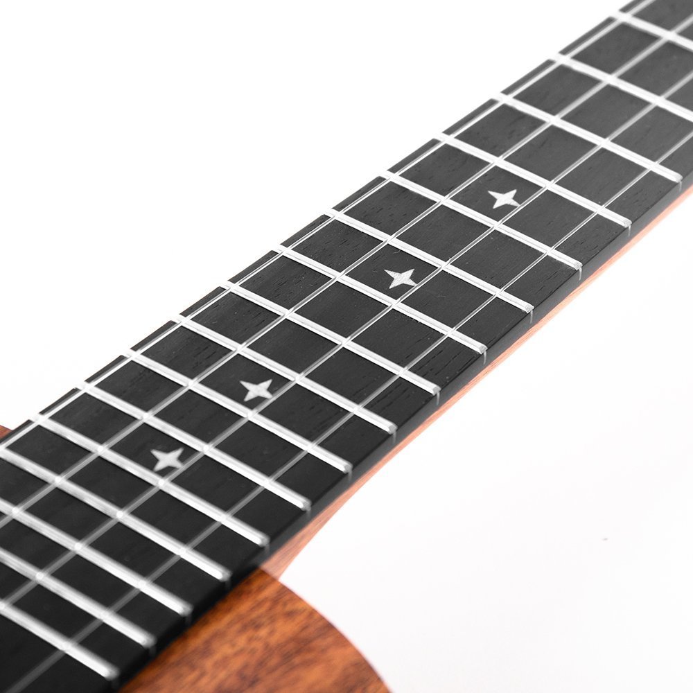 Enya Round Soprano Ukulele 21 Inch, Mahogany and Ebony with Start Kit Includes Online Lessons, Case, Strap, Strings, Capo, Sand Shaker, Pick,Polish Cloth (EUR-X1)