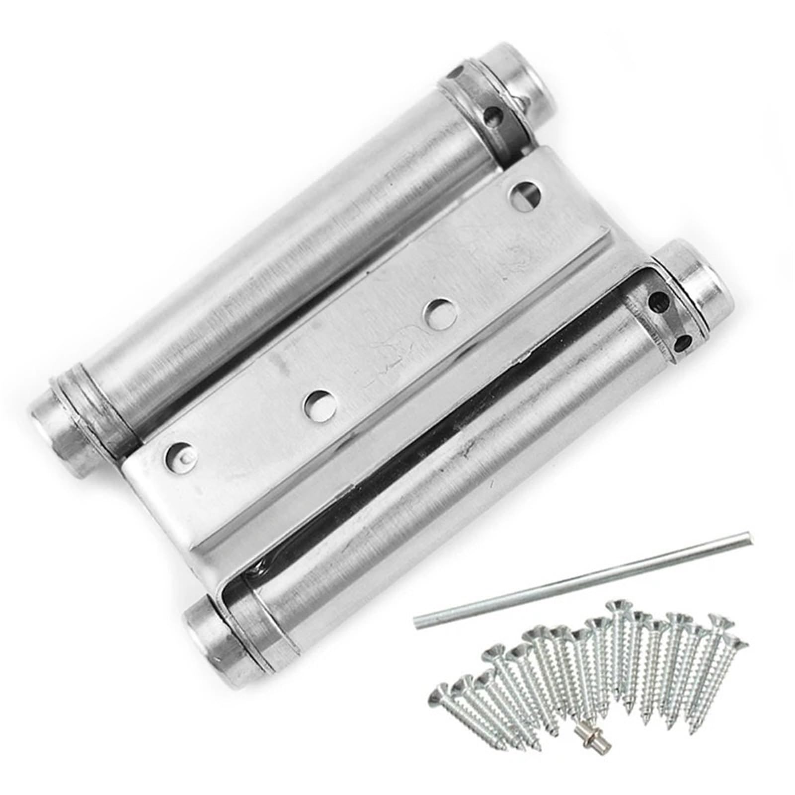 FQJYXWEWL 3-5 Inch Double Action Spring Door Hinge Stainless Steel Rebound Hinges 2Pcs(3 Inch)