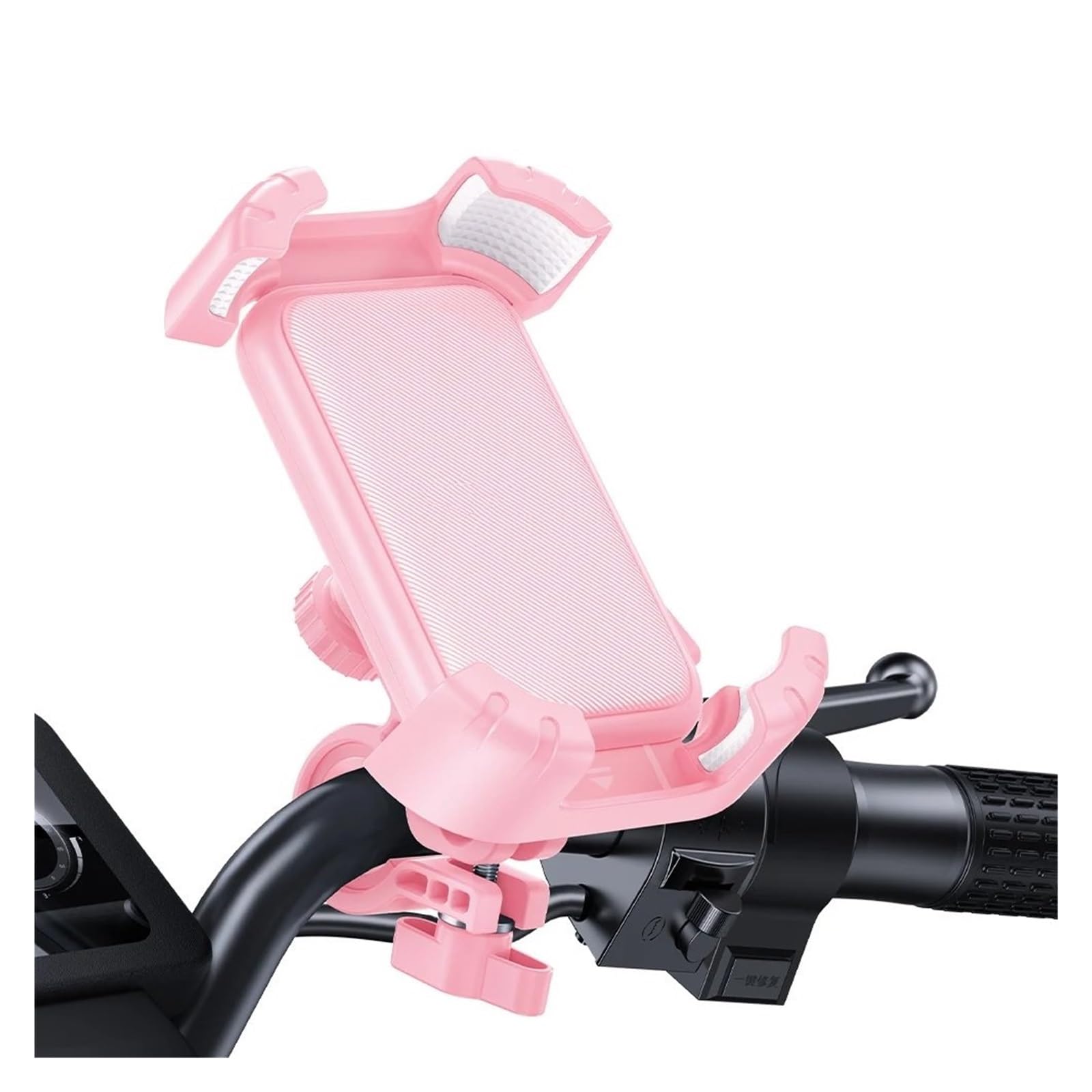 Telephone Moto Rotation Support De Téléphone Pour Moto Vue À 360 ° Support De Téléphone Universel Pour Vélo Téléphone Portable 4,7 À 7,2 Pouces Support Antichoc Avec Clip Porte Téléphone Vélo(S2 Pink)