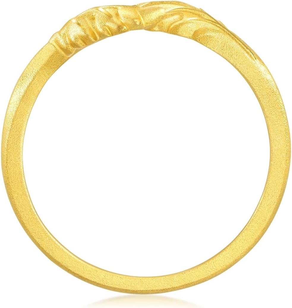 CHOW SANG SANG 999 24K Solid Gold Acanthus Ring for Women 93243R