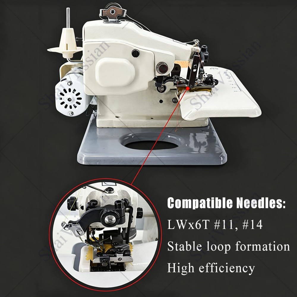 Máquina Coser Modista Dobladillo Profesional,Máquina Acolchado Prendas,1200 RPM Velocidad Máxima,Puntada De Una Aguja,Alteraciones Dobladillo Pantalones