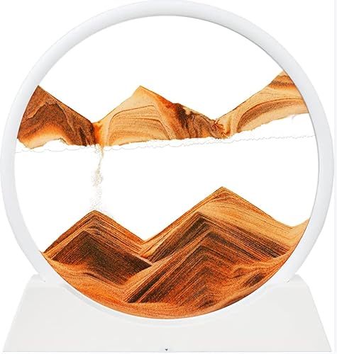 E-feilai 3D Sandbilder Zum Drehen, Fließende Sandkunst, Dynamisches Tiefsee Sandbild, Bewegte Sandmalerei Rund für Kinder und Erwachsene(7 Zoll ) Cover