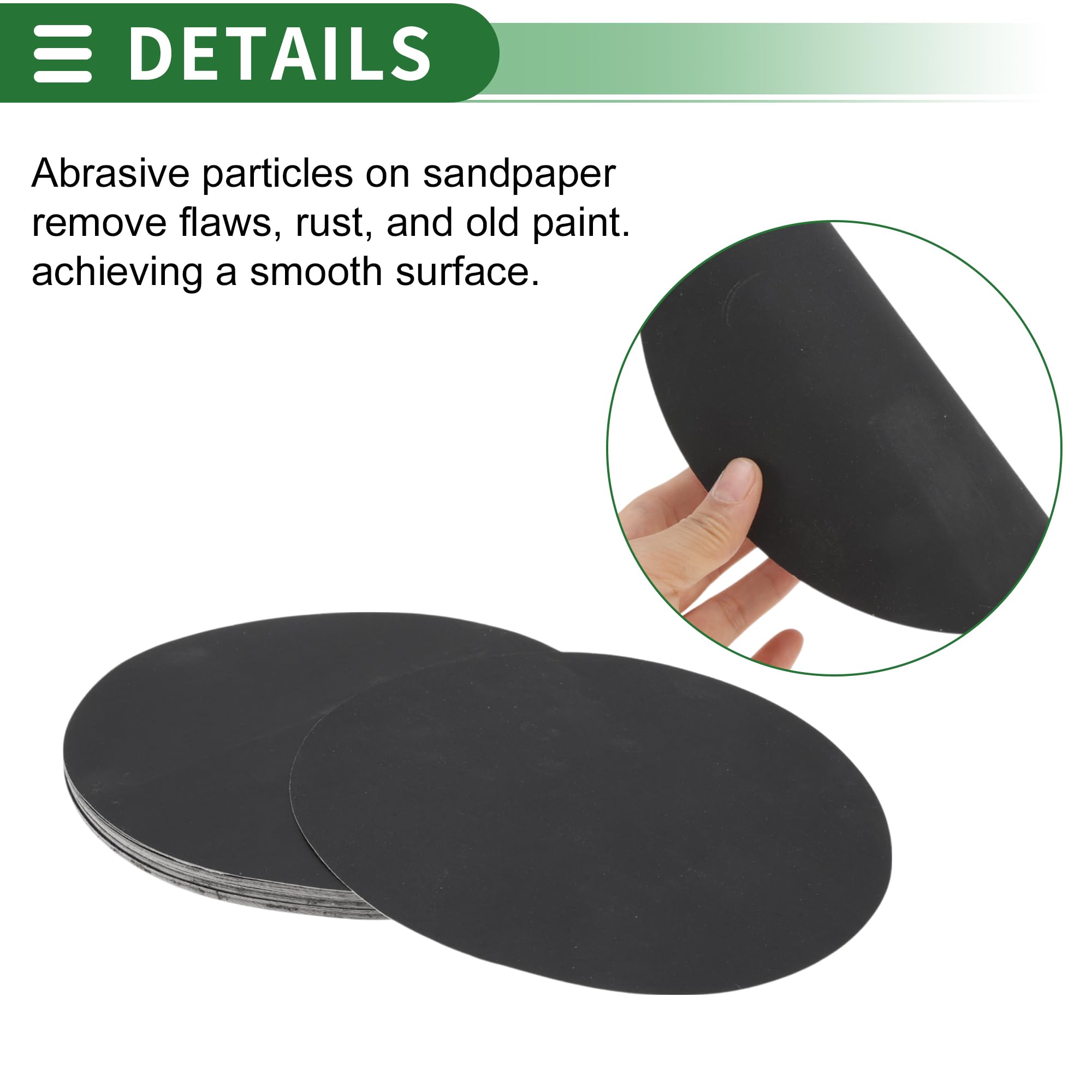 TUCKBOLD Sandpaper Hook & Loop Sanding Sheets 225x225mm Black 1000 Grit Efficient Grinding and Polishing Automobile Manufacturing and Repair Metal Processing - Image 4
