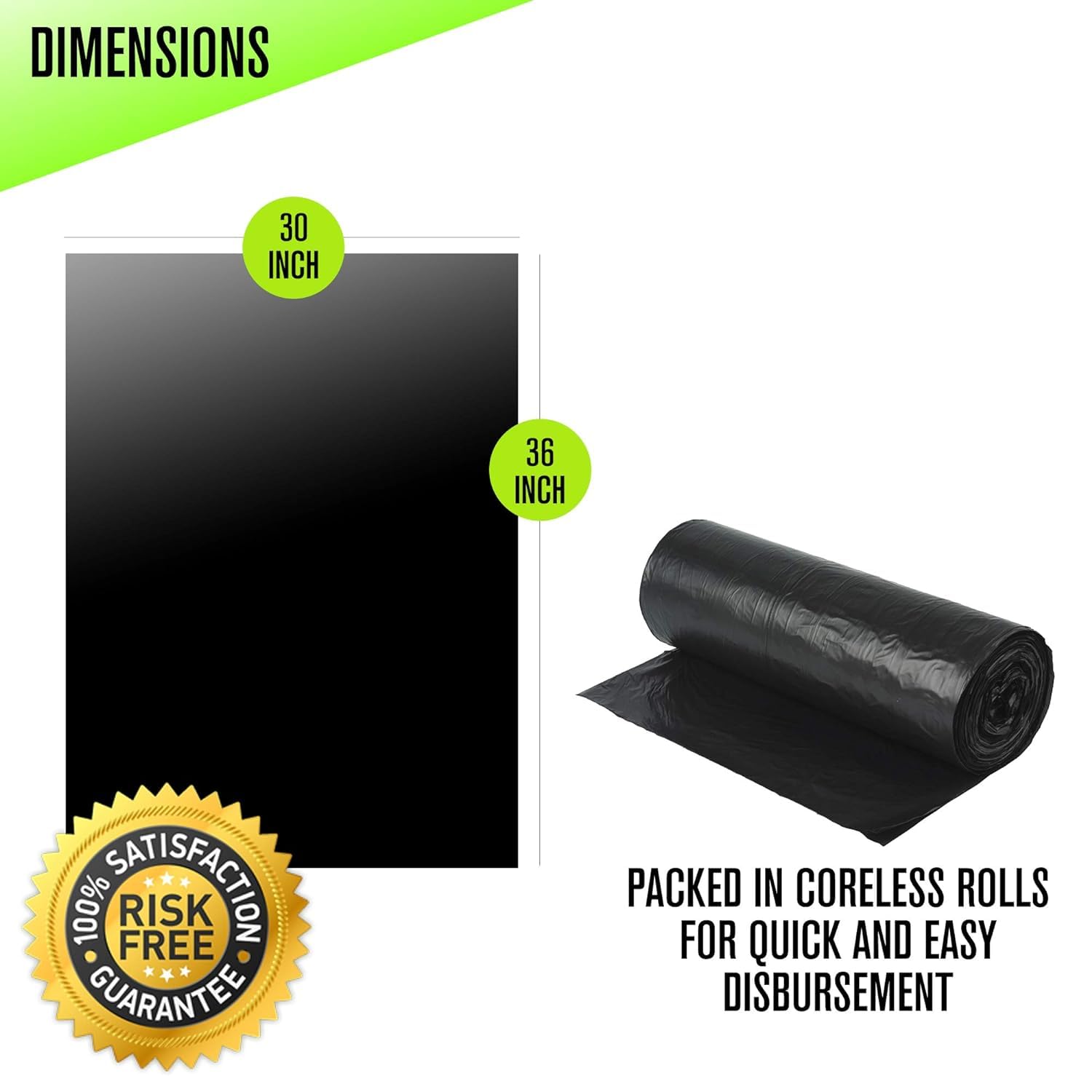 Aluf Plastics 20-30 Gallon Trash Can Liners (100 Count), 30'' x 36'' - Image 4