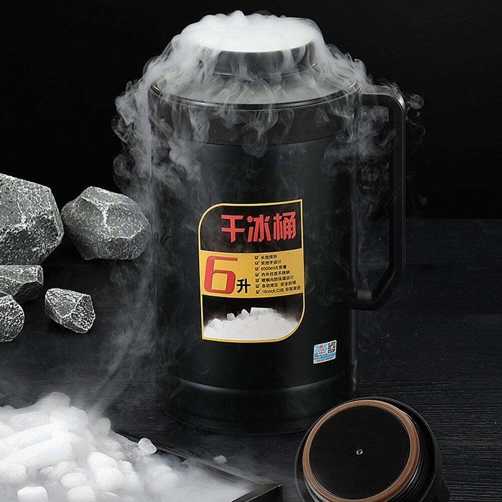 Cubo De Hielo Seco, Contenedor De Hielo Seco De Gran Capacidad De 6 L, Cubo De Almacenamiento De Hielo Seco, Cubo De Hielo Aislado, Olla De Almacenamiento De Hielo Seco Para Viajes En La Cocina Del