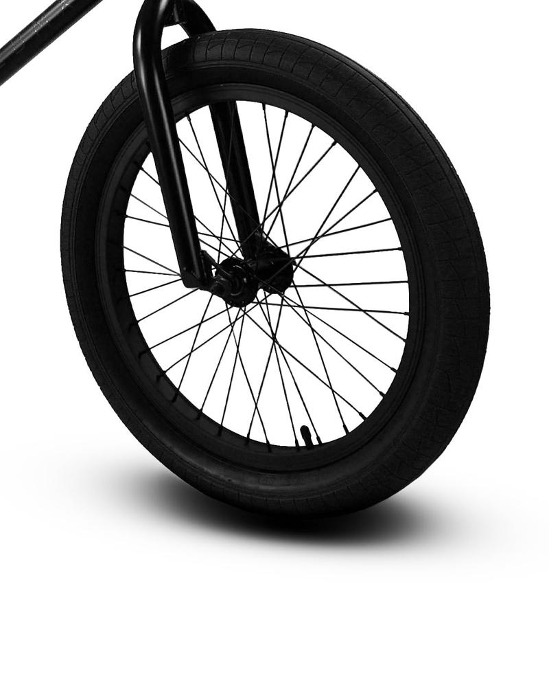 black bmx bicycle Elite Freestyle Bike, Durable Steel Frame, Available in 16