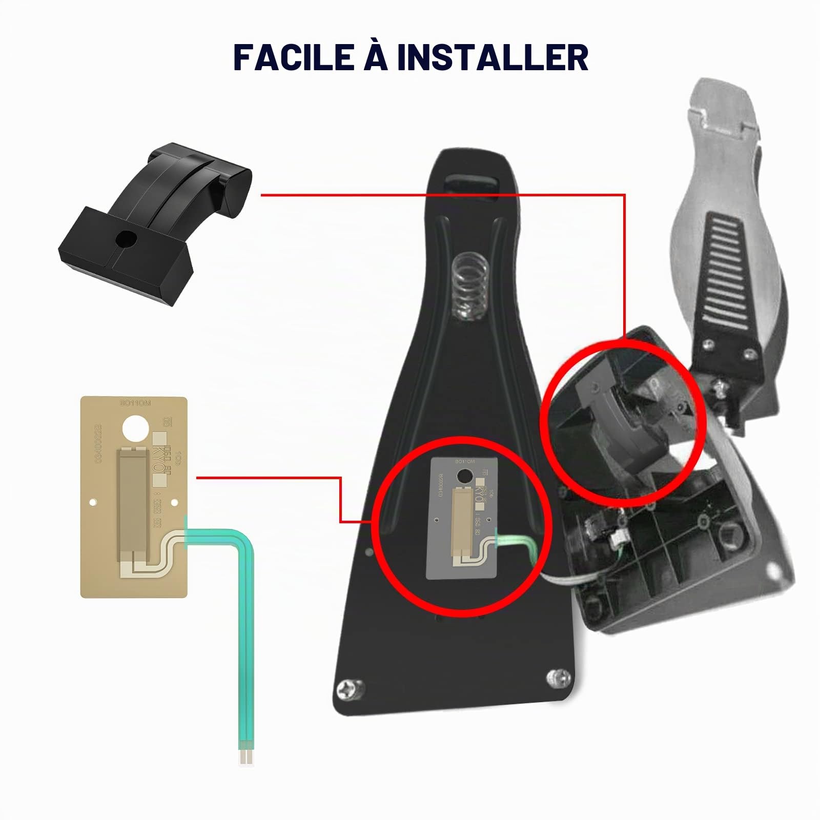Capteur de feuille Moteur à commande pour pédale Roland FD8 TD1 Hi Hat en caoutchouc