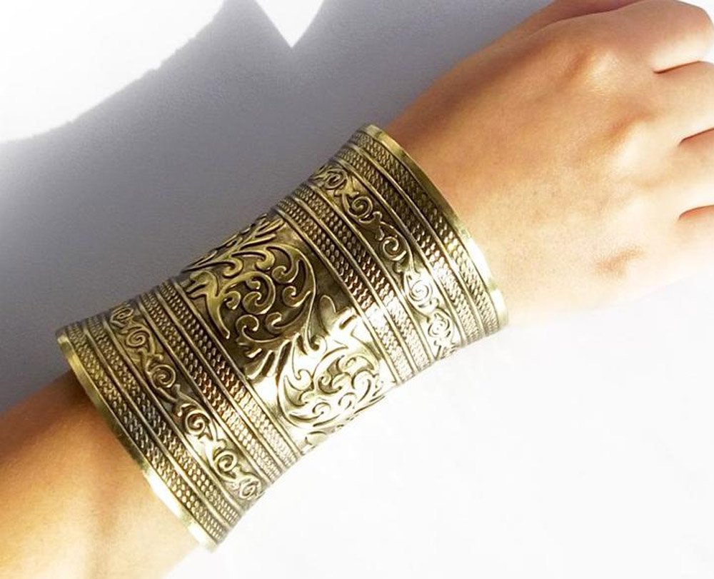 Golden Hand Cuff - Stylish Design