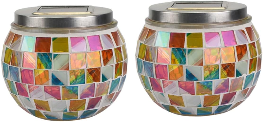 2pcs Decorative Solar Light Jar Led Can Lights for Solar Garden Lamp for Party Daily Life