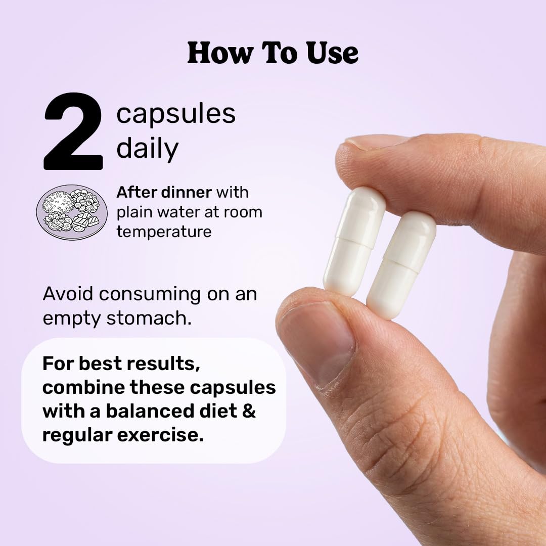 What’s Up Wellness Night Burner Capsules | Burn Fat During Sleep| GLP1 for Weight Loss, Boosts Metabolism and Curb Night Cravings | L-Carnitine & Berberine Supplement| Weight Loss for Women and Men | 30 Capsules 3