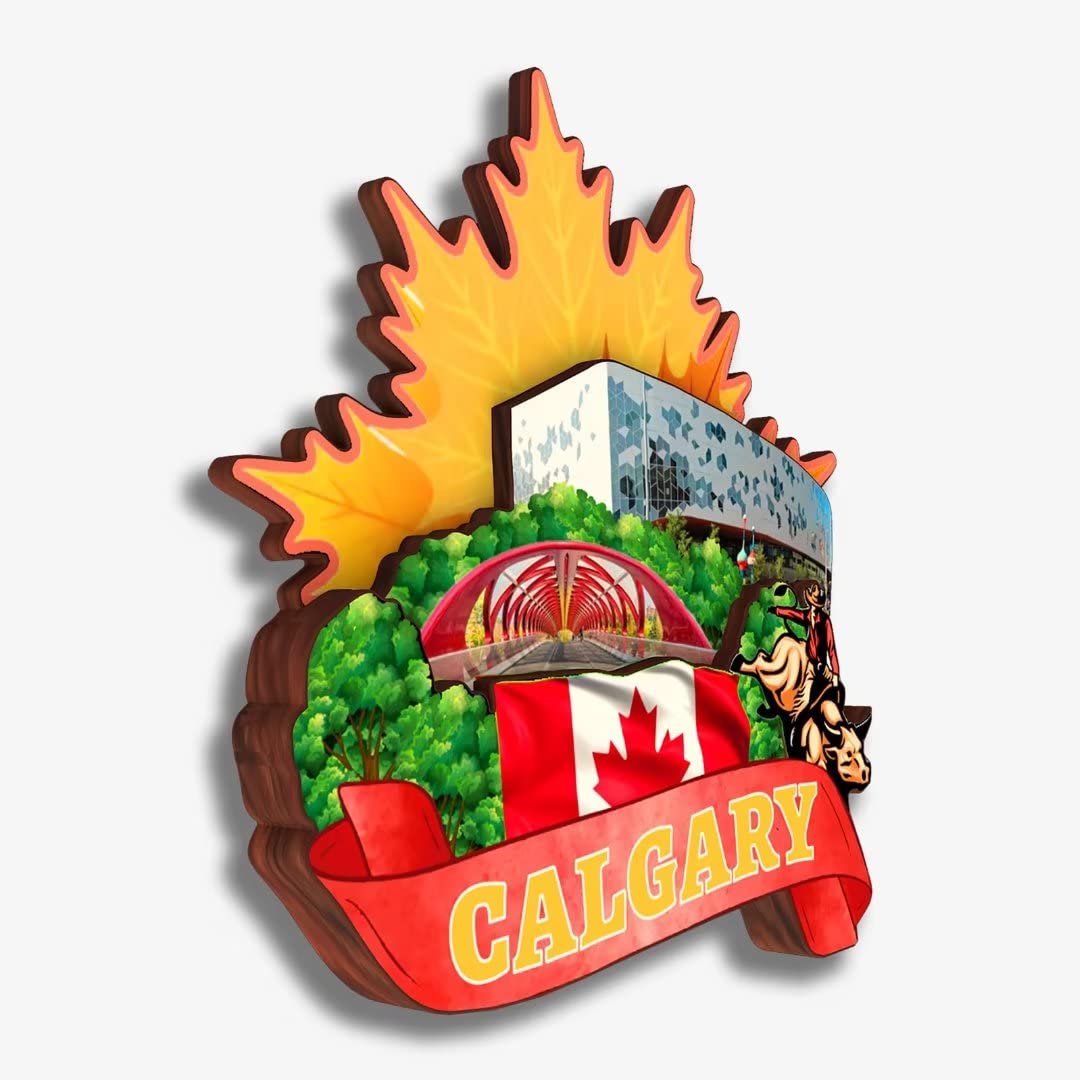 Calgary Calgary Canada magnete frigorifero città viaggio souvenir