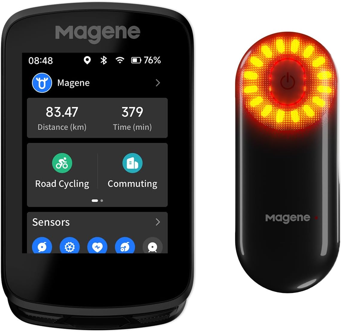 Smart Cycling Bundle: C606 Bike Computer & L508 Radar Tail Light