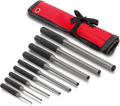 Big Horn 19277 Juego de 9 piezas de punzones de rodillo – Kit de herramientas de punzón de perno de pistola para