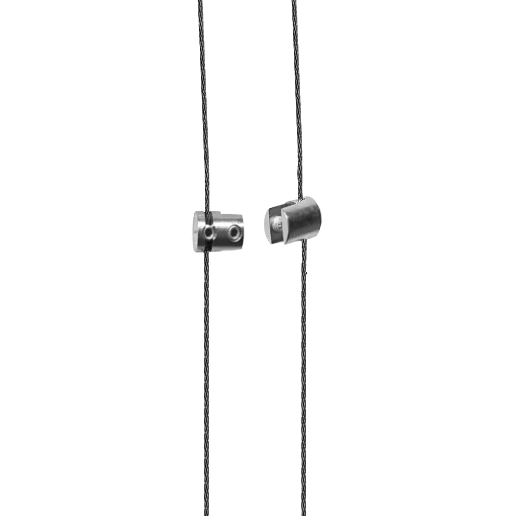Ceiling to Floor Cable Fixing Wire Rope Easy Access Pocket Cable Display System (Panel Support Single) โ image 1