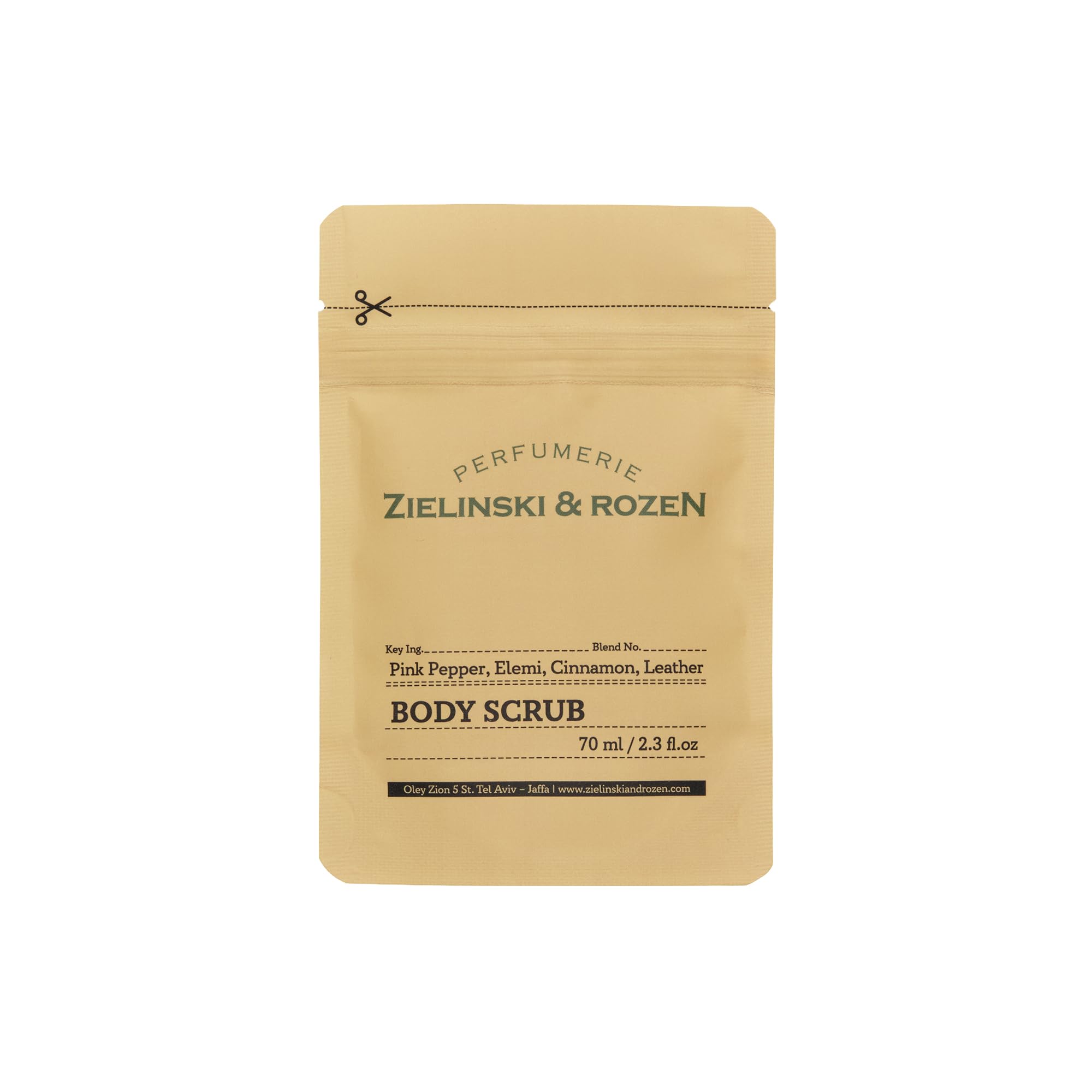 Body scrub Pink Pepper, Elemi, Cinnamon, Leather (70 ml)