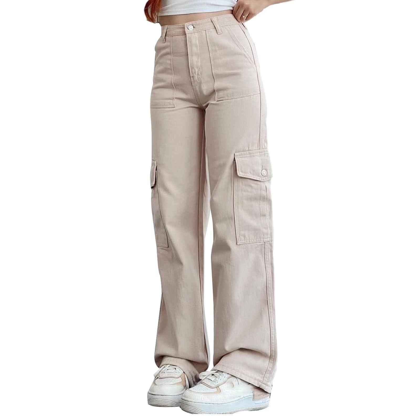 Women Cargo Work Trousers Casual Outdoor Pants Camping Hiking Trousers Cargo Trousers with Pockets