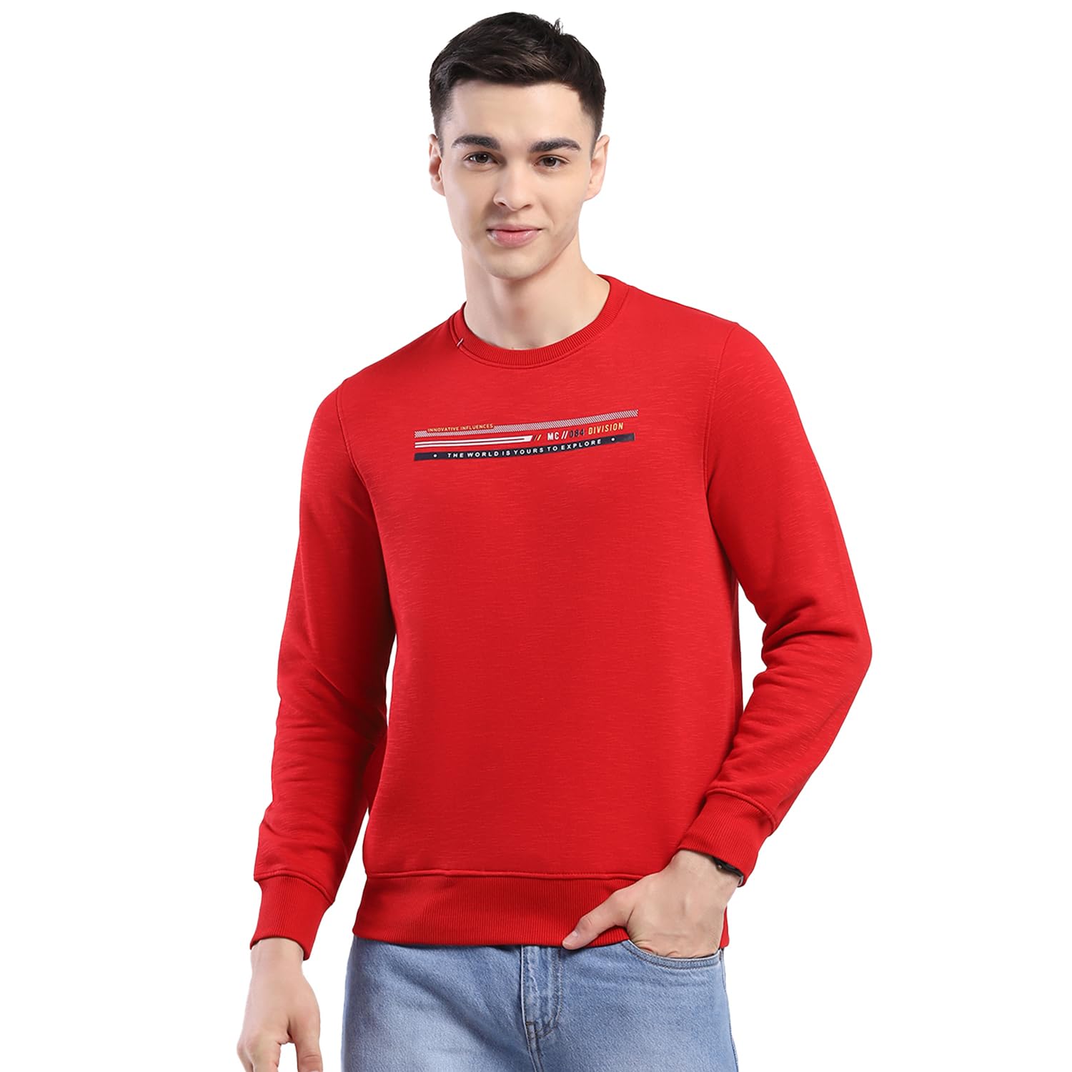 monte carlo Men's Regular Fit Printed Round Neck Full Sleeve Sweatshirt| Stylish Sweatshirt for Men | Soft Comfortable Casual Winter Wear for Men's-picture-45