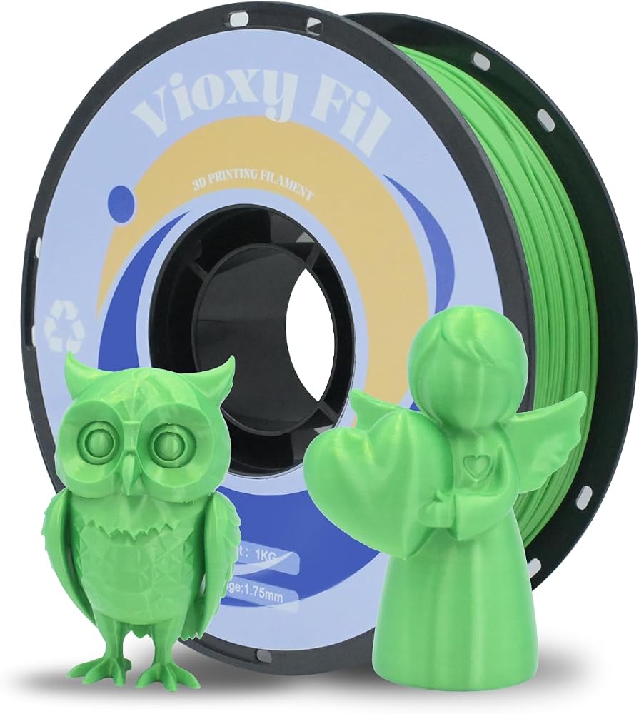 PLA 3D 프린터 필라멘트, 치수 정확도 +/- 0.02mm, 1kg 스풀(1kg), 1.75mm, 그린 — 사진 1