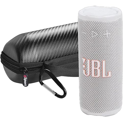 JBL Grip Compact Portable Bluetooth Speaker Bundle with gSport Case (White)