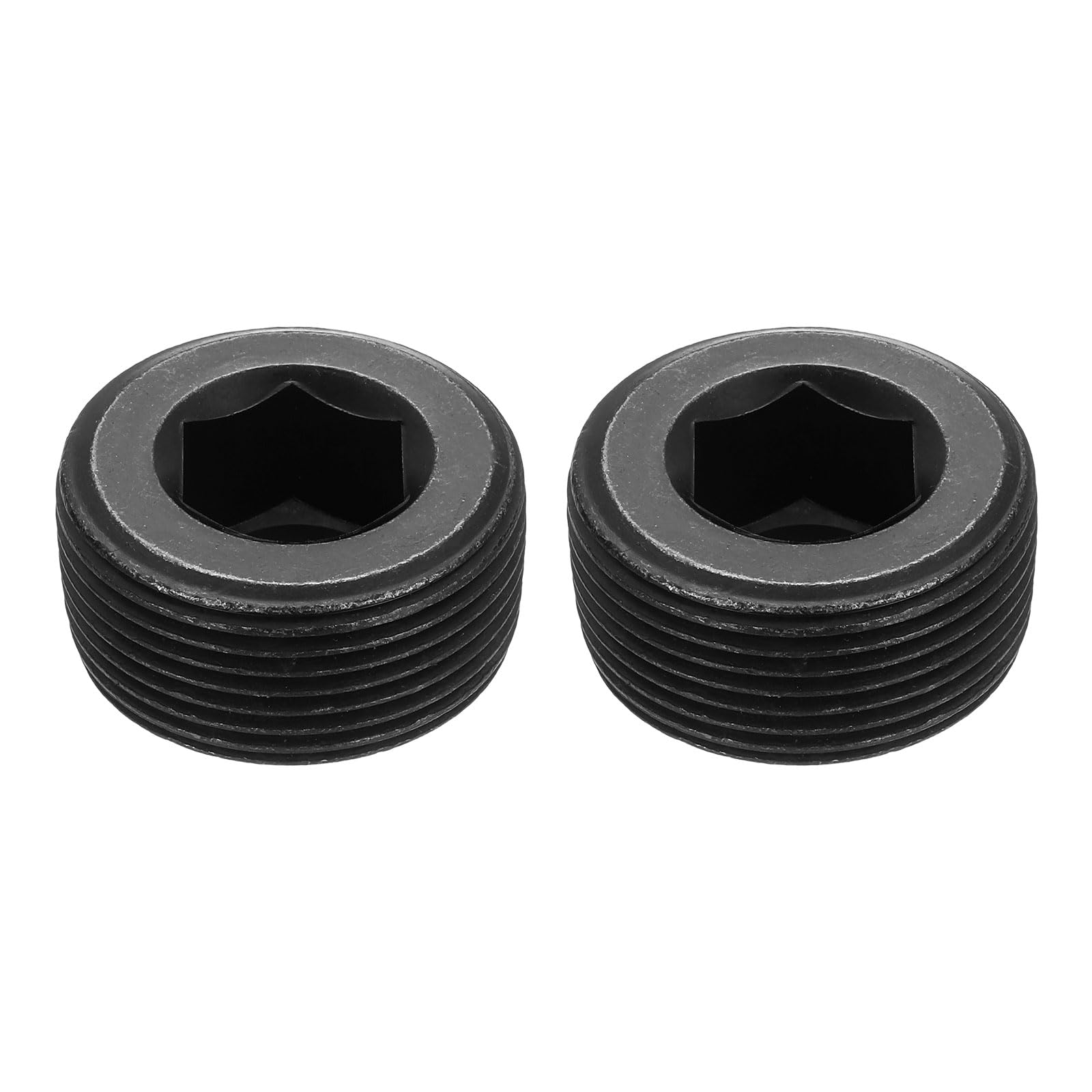 Bouchon de tuyau mâle en acier au carbone uxcell PT 3,8 cm pour raccord étanche Lot de 2