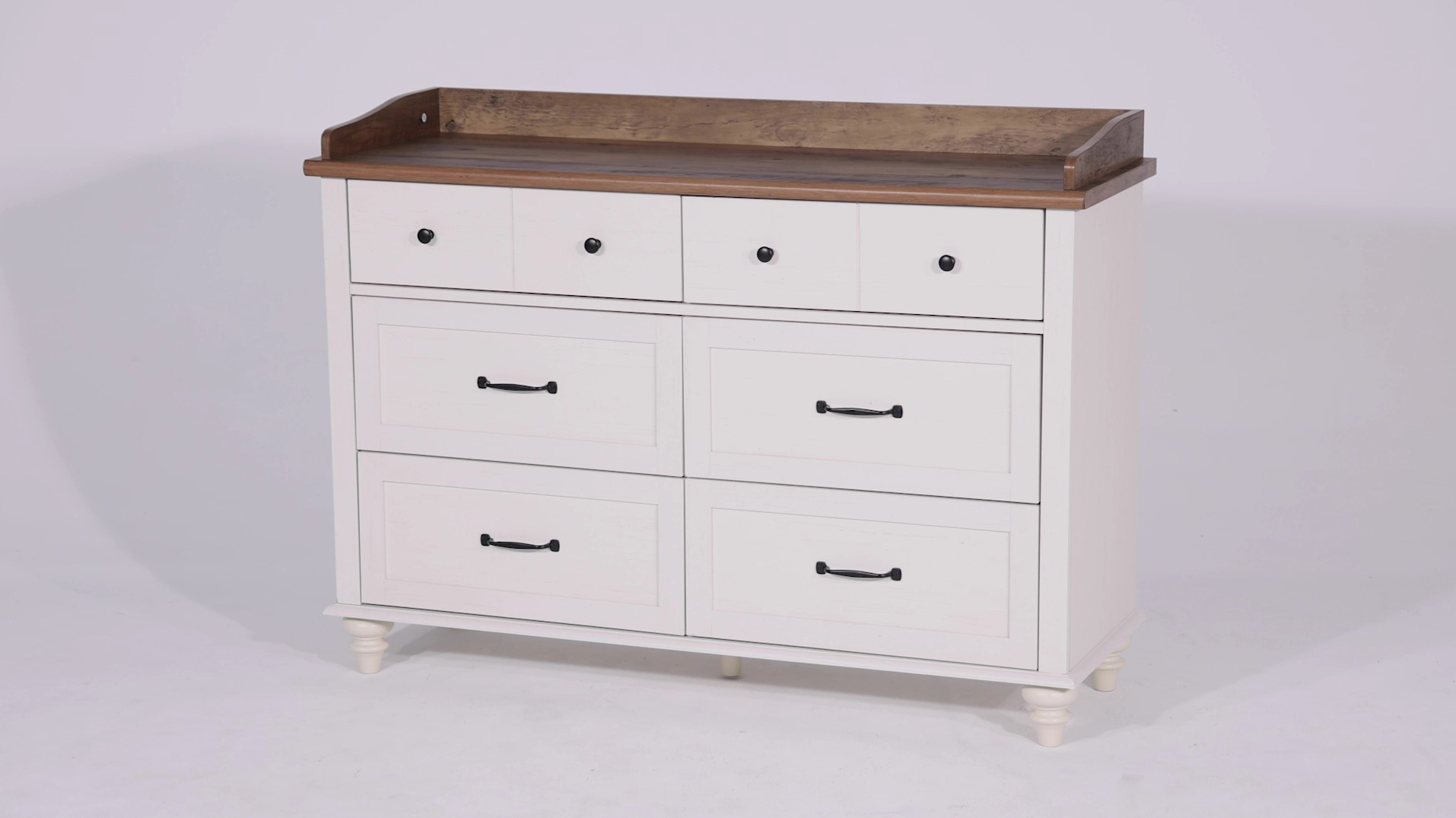 Commode 6 Tiroirs En MDF Pour Enfant – Avec Paniers En Tissu – Rangement Jouets, Vêtements – Dès 18 Mois