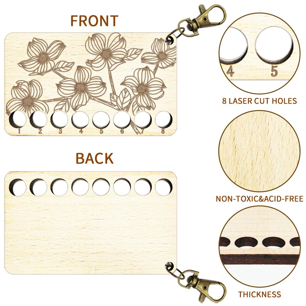UNICRAFTALE 4Pcs Organiseur Fil à Broder Cœur En Bois - Plaque Enroulement Point Croix DIY