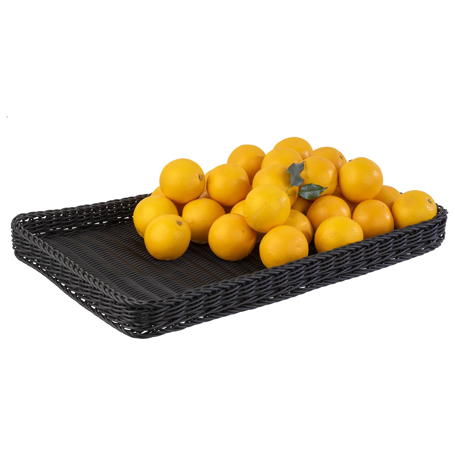 APS 50918 Korb "PROFI LINE", 60 x 40 cm, Höhe 5 cm, Polypropylen, Bäcker-Maß, schwarz
