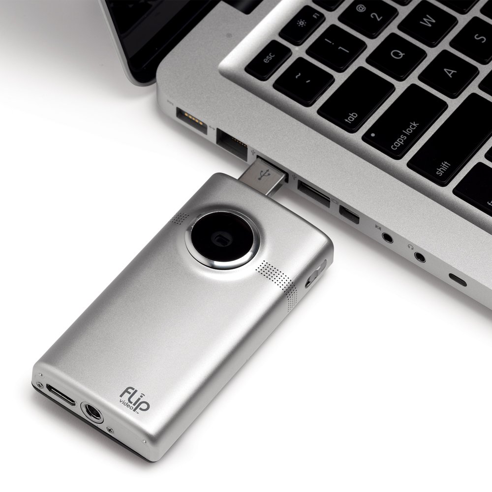 Amazon | Flip Mino HD Video Camera ブラッシュメタル 8GB, 120分