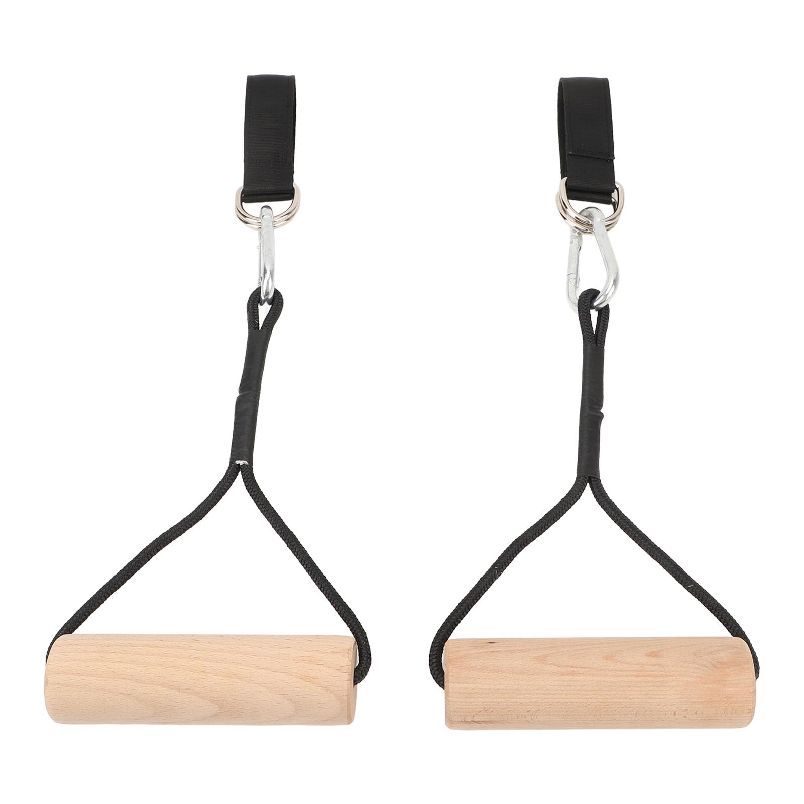 POENVFPO Anillos de Gimnasia de Madera, Asas Portátiles para Entrenamiento de Fuerza de Brazos y Desarrollo Muscular, con Bolsa de Almacenamiento para Gimnasio en Casa Al Aire