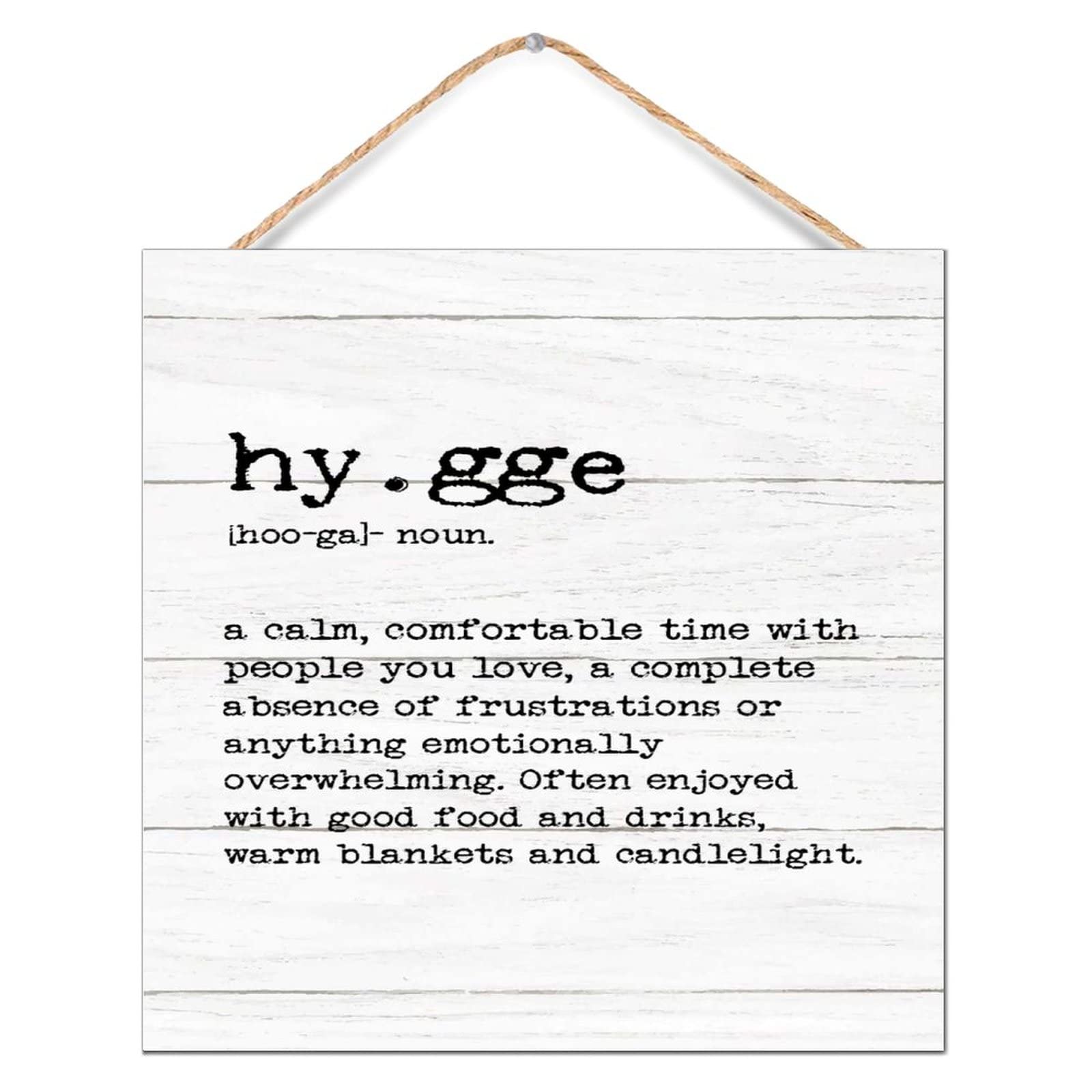 Plaque en bois personnalisee Hygge le cadeau de pendaison de cremaillere ideal et inspire