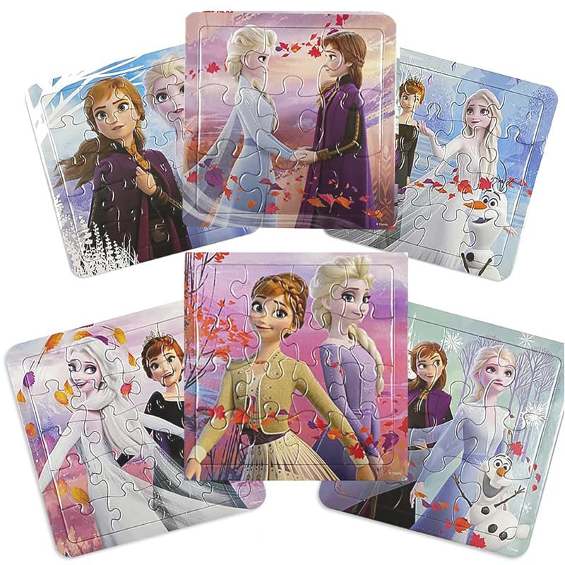 Cartoon Puzzle Kinder ab 3 4 5 Jahre, Anime Prinzessin 6 in 1 Kinderpuzzle, Puzzle Gehirntraining Spielzeug für Kinder, Kinderpuzzle Rahmenpuzzle für Jungen Mädchen ab 3 4 5 Jahren