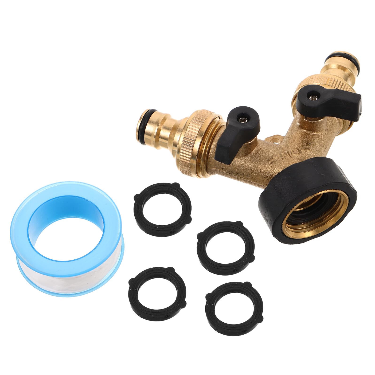 Raccord Y Cuivre Tuyau Arrosage Connecteur Rapide Diviseur Double Sortie Anti-Fuite