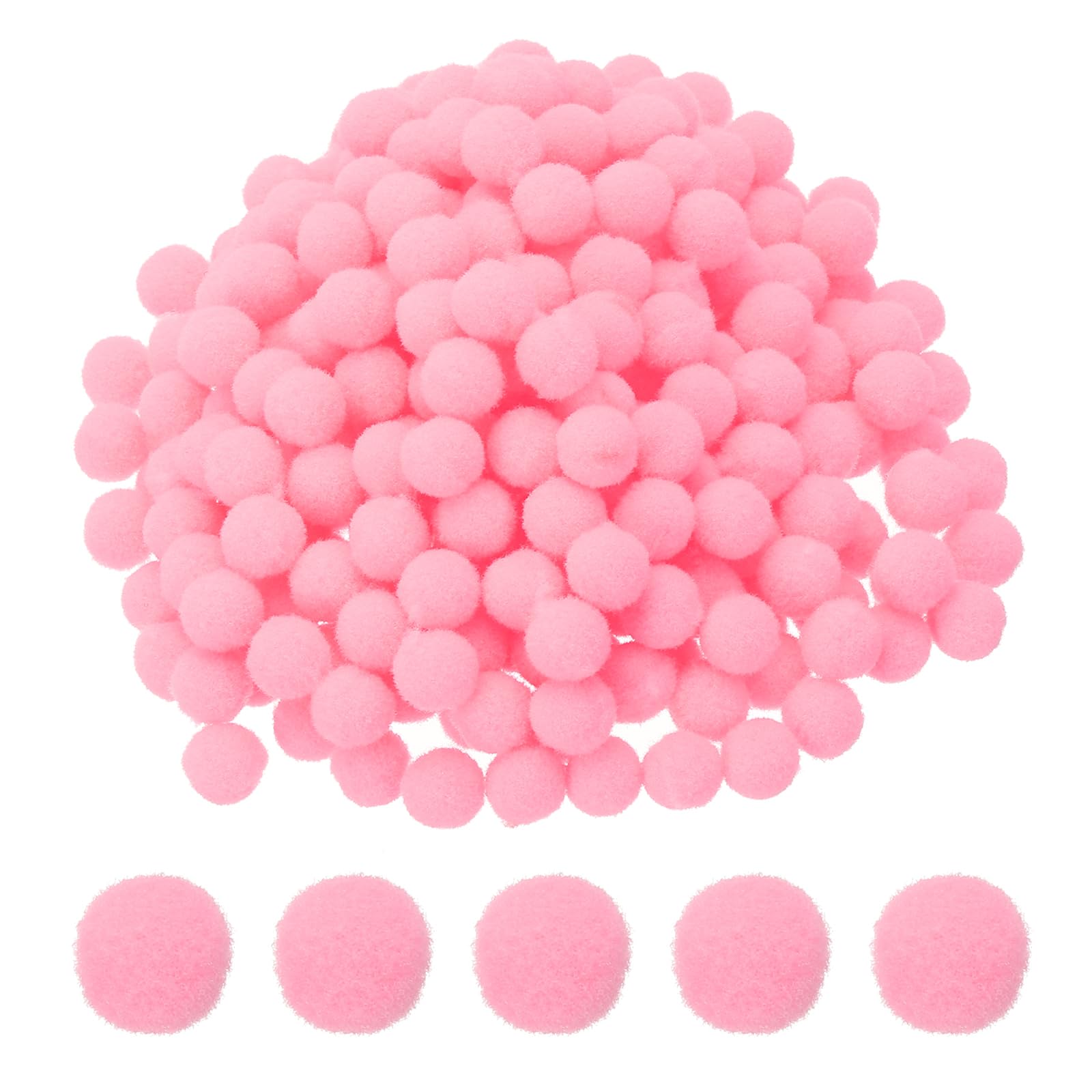 PATIKIL 8mm Bunte Pompons zum Basteln, 2000 Stück Filzkugeln Bunt Mini Pom Poms, Bastelarbeiten Puff Bälle Bulk für Hüte Ostern Weihnachtskunst Verzieren Nähen DIY, Pink