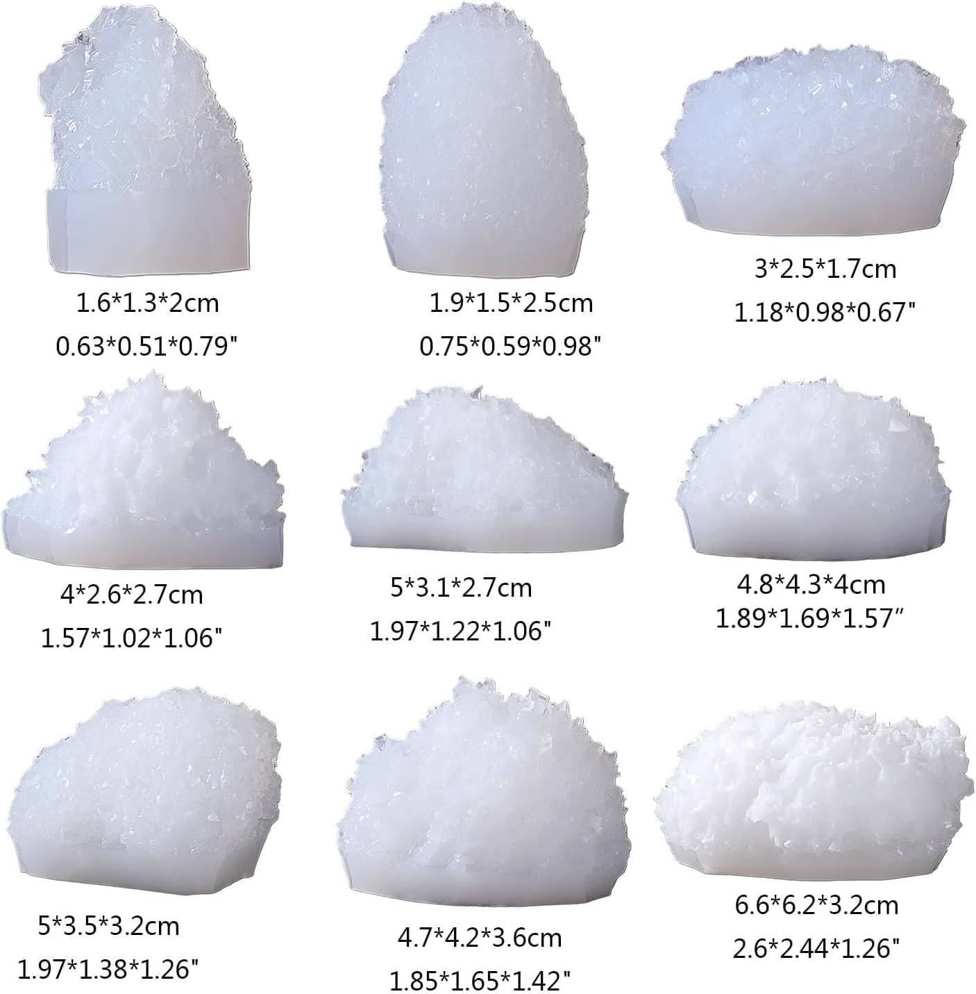 Crystal Cluster Mold for Silicone Resin Mold Filler, Resin Crystal Moulds for Decorative Decorations, Resin Casting Molds