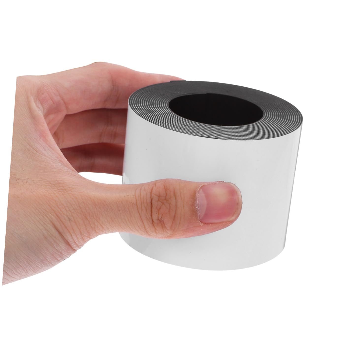 Etichetta Magnetica Cancellabile a Secco Bianca 50 Mm | Scrivibile e Riutilizzabile, Retro Magnetico in Gomma Pet, per Promemoria e Marcatura