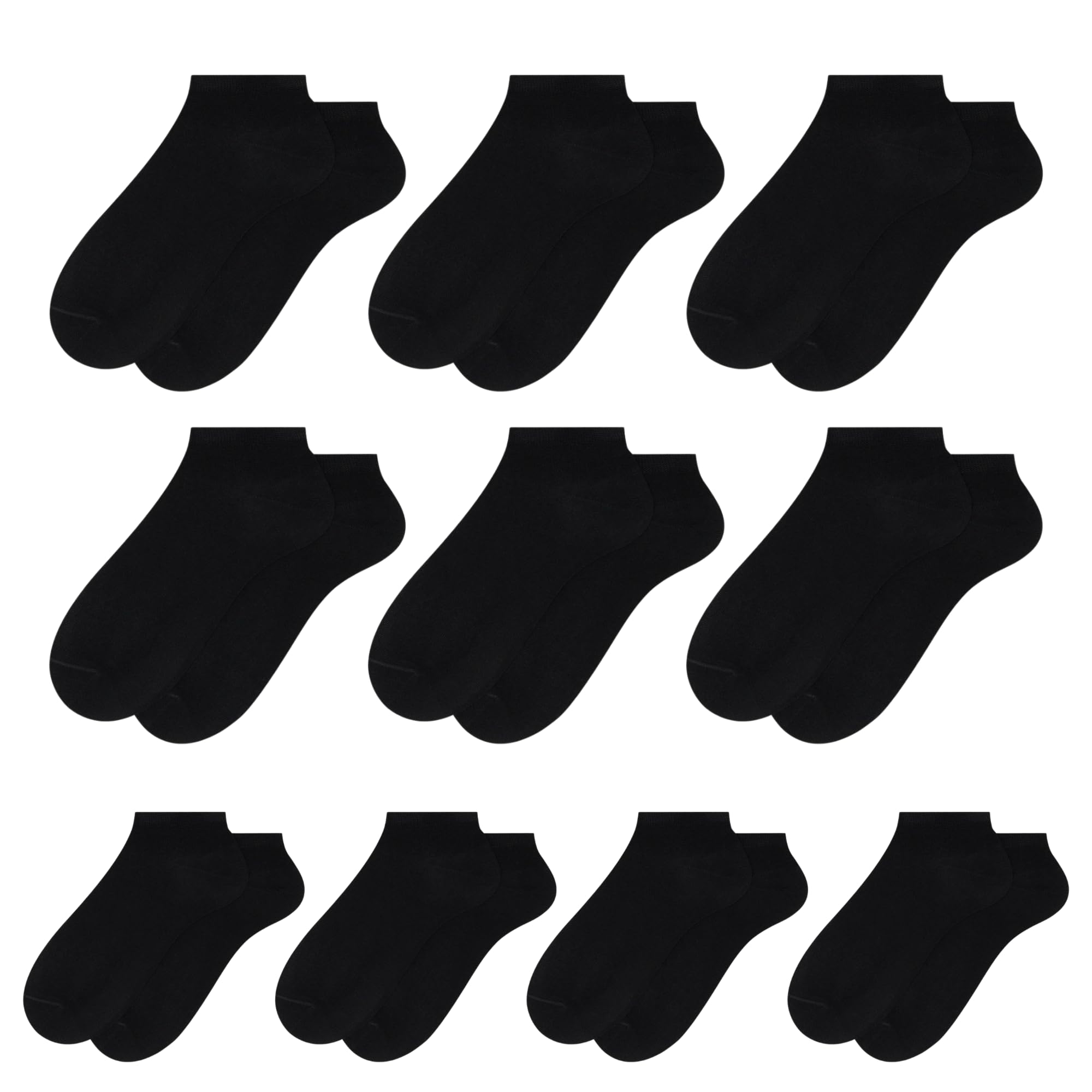 lavsh [10 Pairs] Black Cotton Socks for Men & Women Ankle Length – Breathable, Durable, Superior Grip – Black Socks for Men and Women for Every Occasion-picture-0