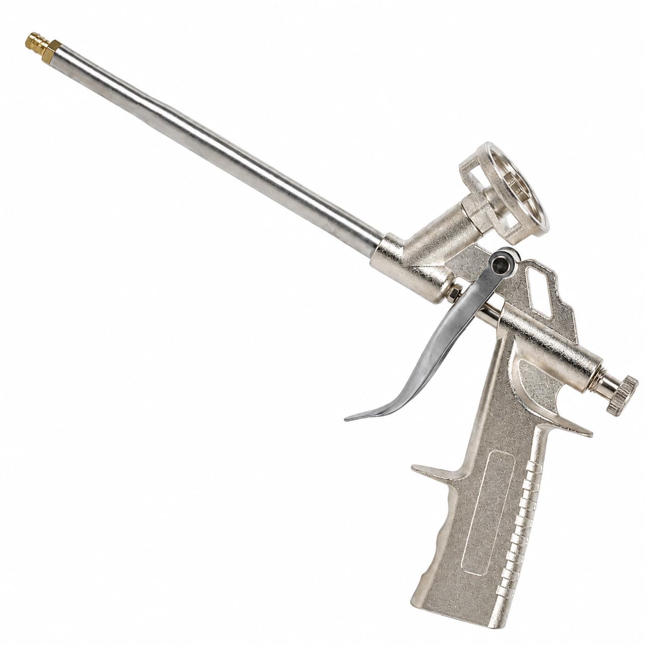 Pistolet Do Pianki Rozprężnej, Metalowy Aplikator Pu Z Regulacją Kontroli | Korpus Ze Stali Węglowej, Mosiężna Dysza, Bezpieczny Uchwyt Na Puszki I Ergonomiczny Uchwyt Do Drzwi, Okien, Izolacji
