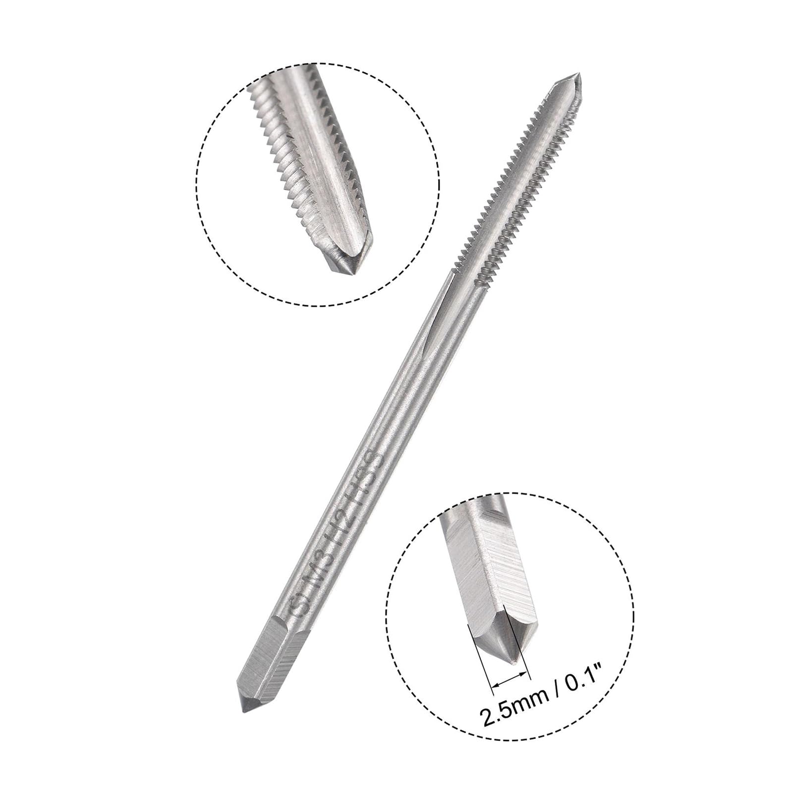 MACHSWON M3x0.5mm Metric Tap and Die Set,Machine Thread Screw Tap with Round Threading Die,Tap & Die Kit for Nut Screw Bolt Thread Repair - Image 3