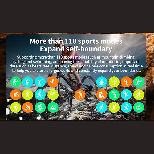 Miniatura 7 de El mejor reloj inteligente deportivo para hombre con pantalla AMOLED de 1.43 pulgadas, reloj inteligente con rastreador de actividad física, (IP68),