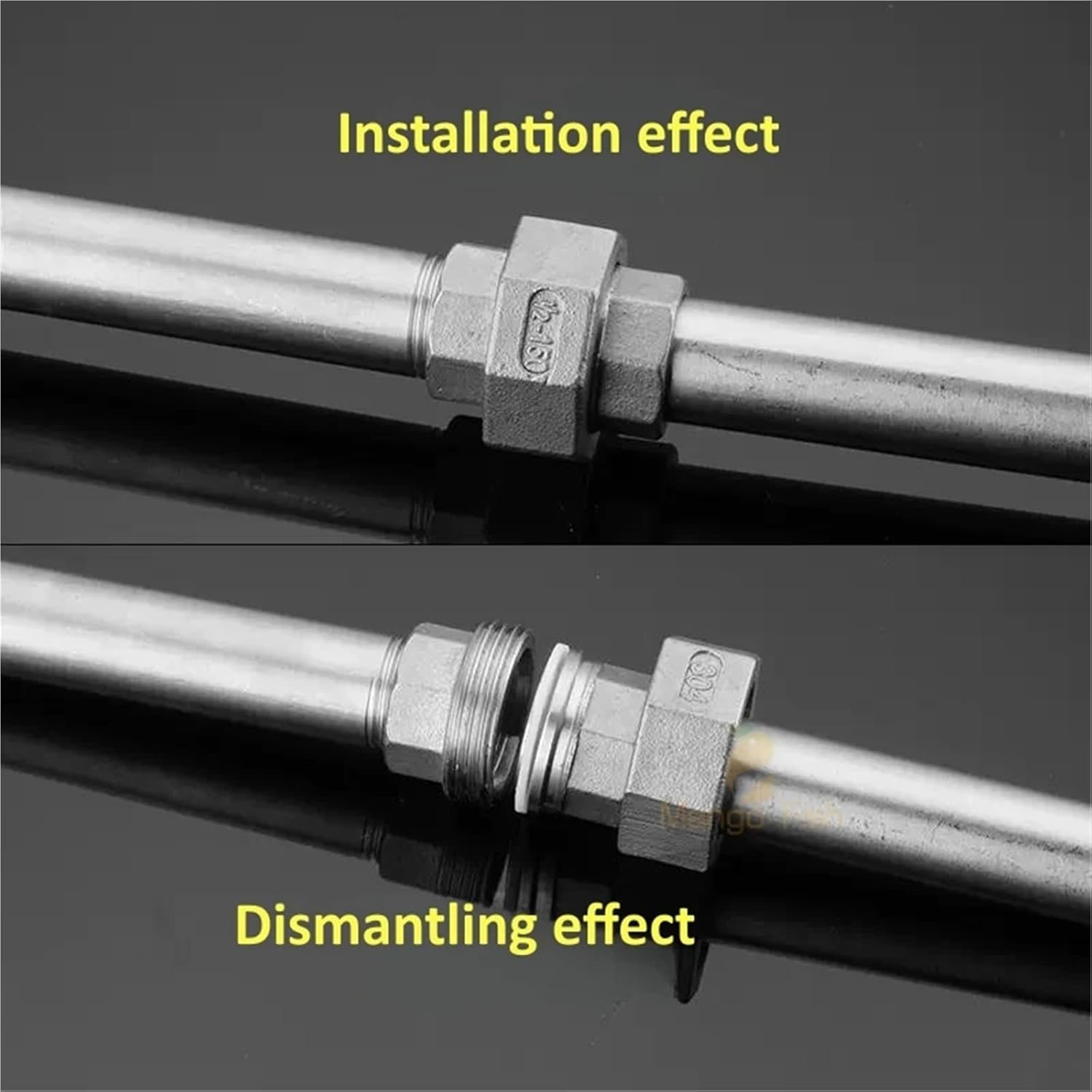 DN8/DN15/DN25 Male+Female Threaded 2 Way Elbow Pipe Fitting 1/4" 1/2" 3/4" 1" 1-1/4" BSP 304 Stainless Steel Tube Joint((HJ) Eblow MtoF G1.2)