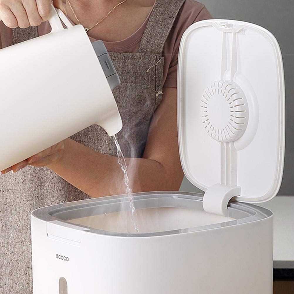 Hidyliu Contenitore per la Conservazione degli Alimenti Dispenser di Riso Elegante e Sigillato a Prova di Insetti per la di Famiglia Opzioni da 5 Kg e 10 Kg (nera #19)