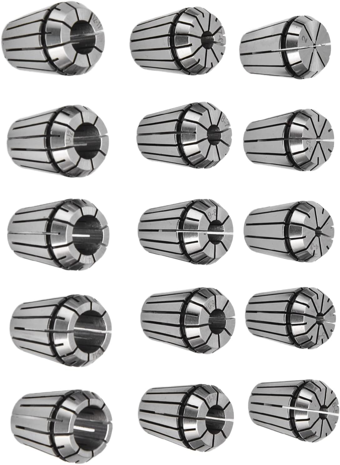 ER25 Spring Collet Set, 15pcs Carbon Steel Chuck for CNC Engraving Machine, with CNC Collet Set