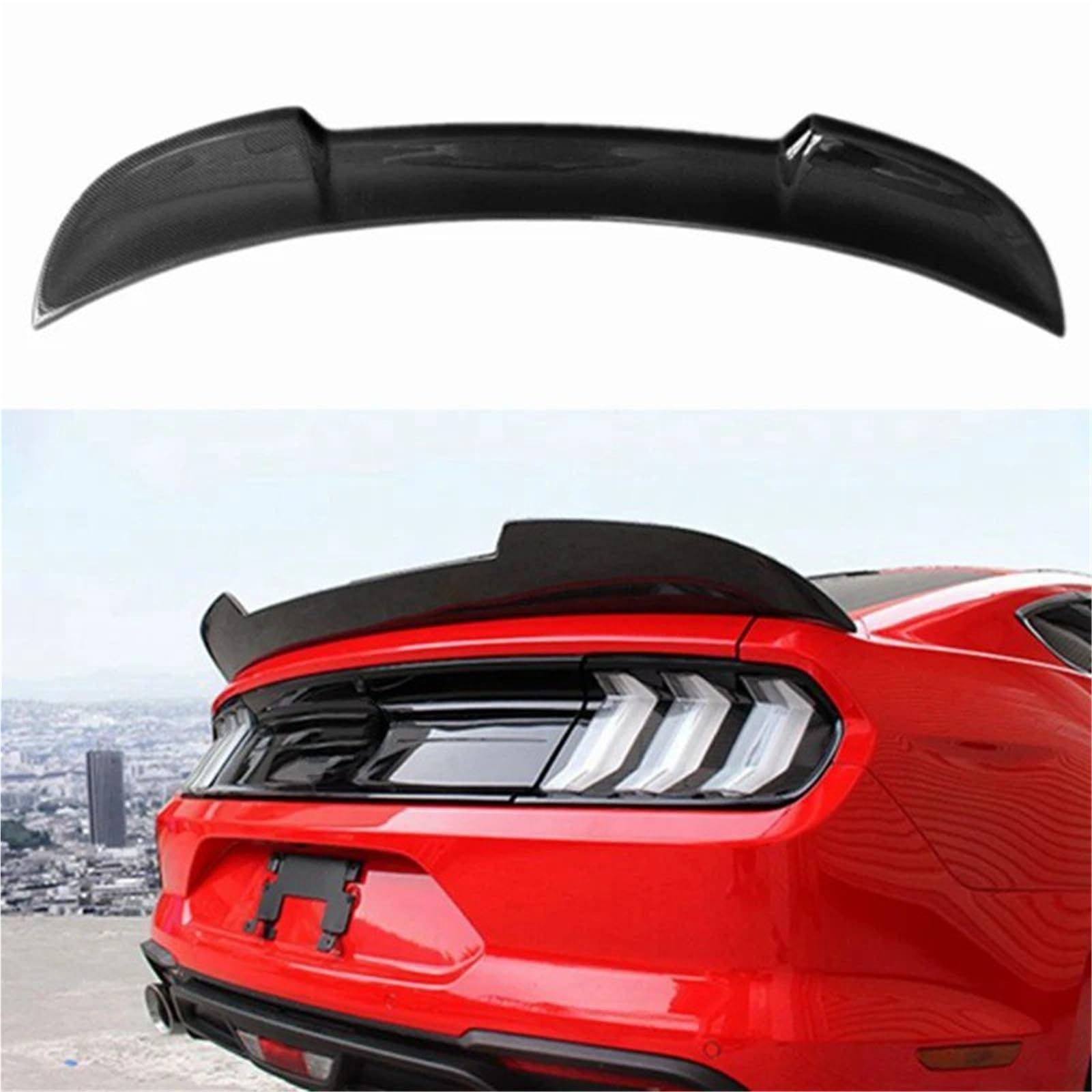 Dla Ford Dla Mustang Coupe 2015-2017 Lotka Tylny Spoiler Bagażnika Skrzydło Na Klapie Modyfikacja Samochodu Spojler Tylny Trunk Wing