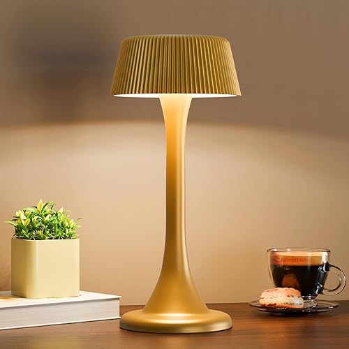 Miniatura 10 de uuffoo Lámpara de mesa recargable, lámpara de mesa para exteriores inalámbrica con atenuación continua y 3 temperaturas de color, luz nocturna a