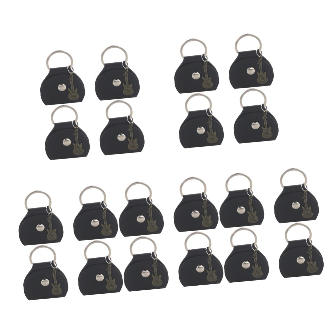 Guitar Picks Holder 20 pcs Storage Bag Guitar Holder Organizer Carrying Pick Keychain Case Picks Holder