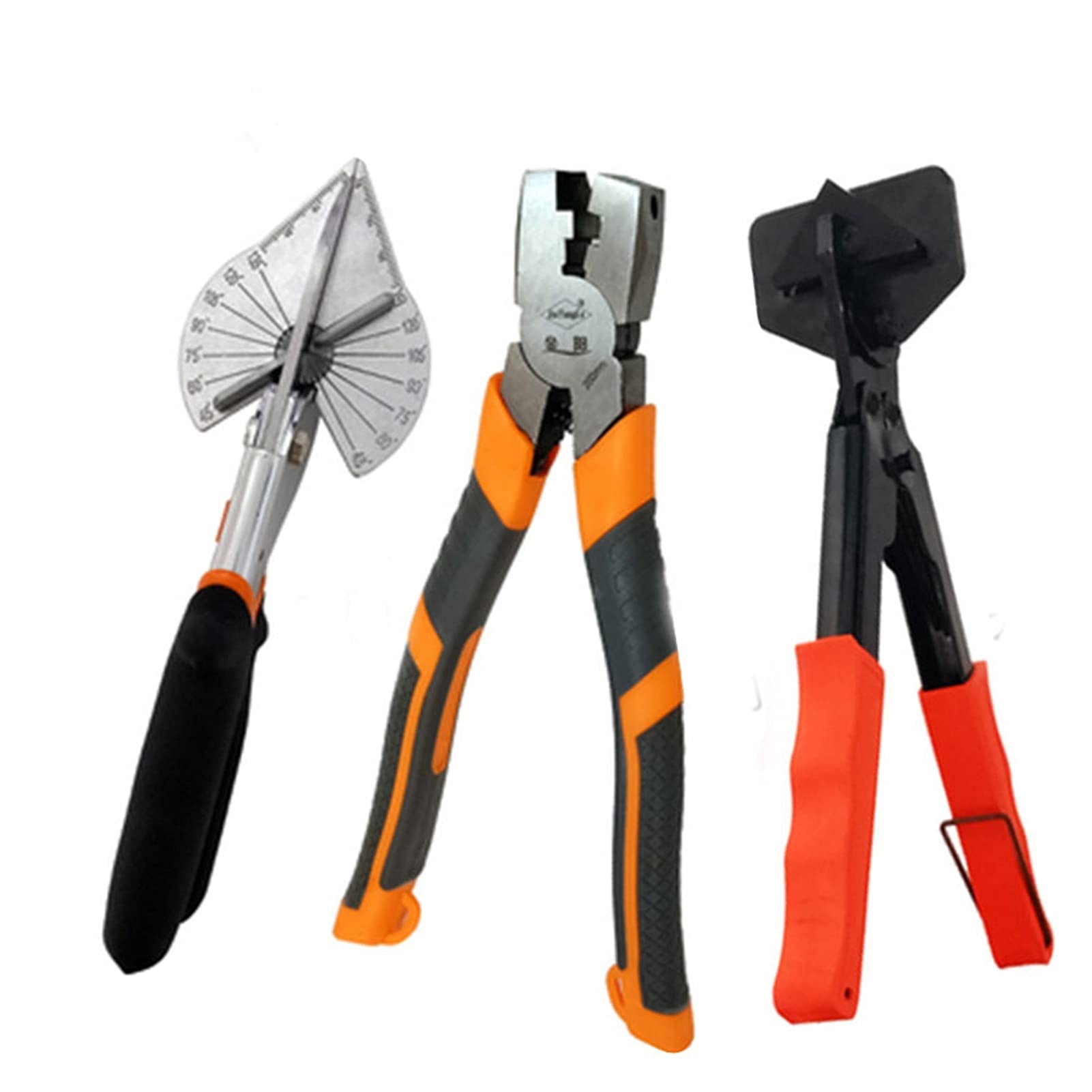 Obcinak do rur, 45-135 Stopień multi-angle Mitre Siding drutu Duct Cutter PCV, PE Plastikowy wąż Scissor Cut wystrój domu sanitarny Narzędzie(3pcs with 10pc blade)