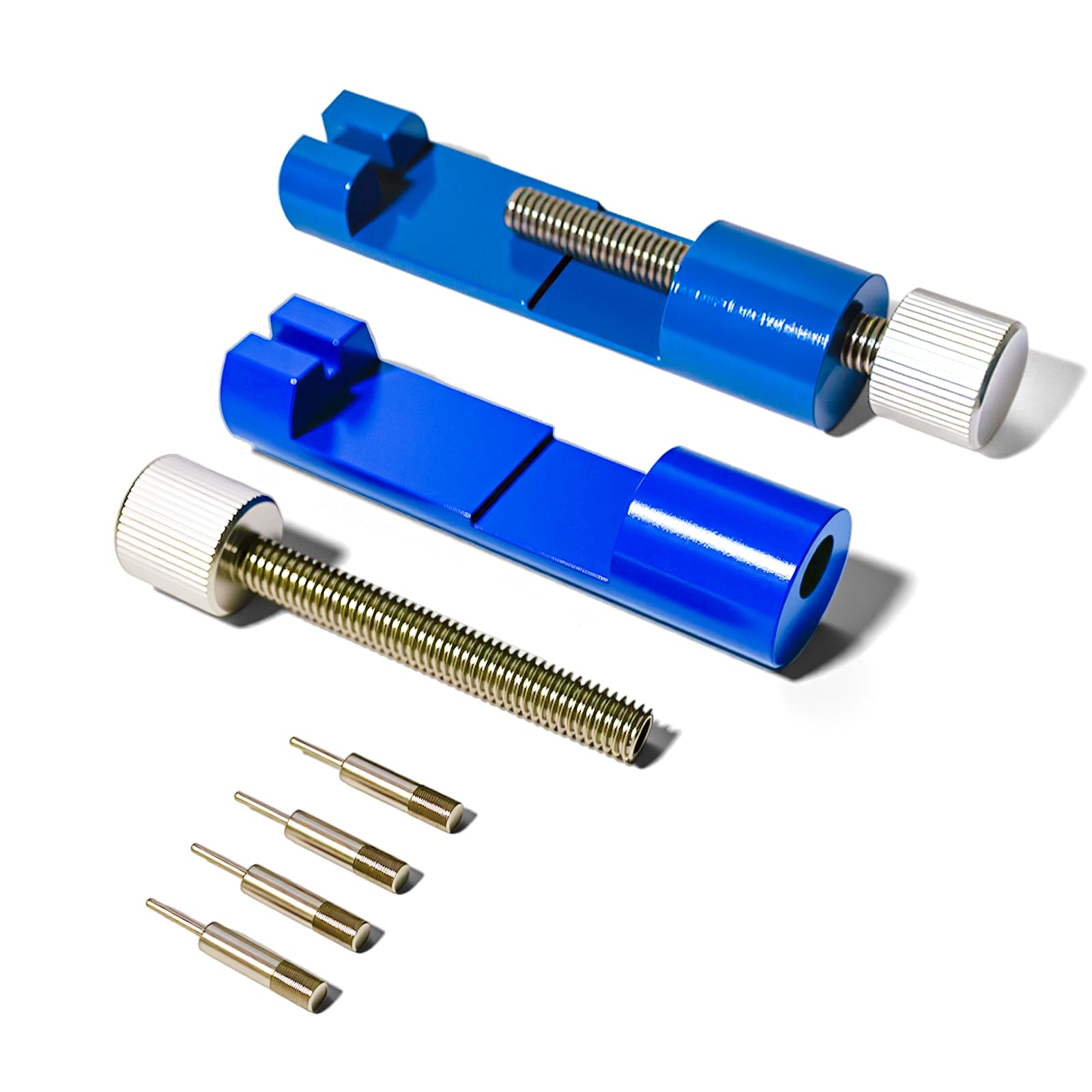 Watch Link Removal Tool|3 Extra Pins Included|Aluminum Alloy Spring Bar Remover|Portable Watch Strap Adjustment Kit|Easy-to-Use Watch Repair Tool, Blue(1 Piece)