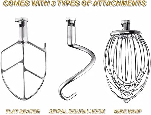 Miniatura 8 de INTBUYING Mezclador de alimentos comercial de 16 cuartos de galón, mezclador de masa vertical, soporte de 3 velocidades, máquina de amasado de masa